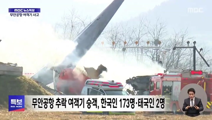 Un avión con 181 personas a bordo se estrelló en el Aeropuerto Internacional de Muan, en Corea del Sur