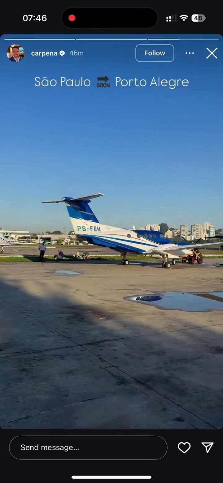 El último video que subió el dueño de la avioneta que cayó en San Pablo